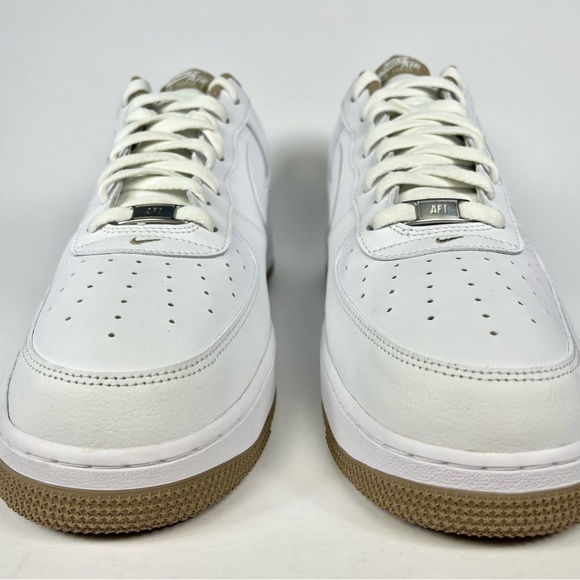 Nike Air Force 1 ‘07 Low White Khaki Men’s Sneakers Size 15 - Picture 4 of 10